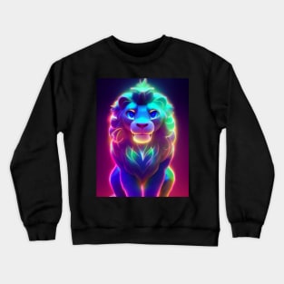 Leo the Neon Lion Crewneck Sweatshirt